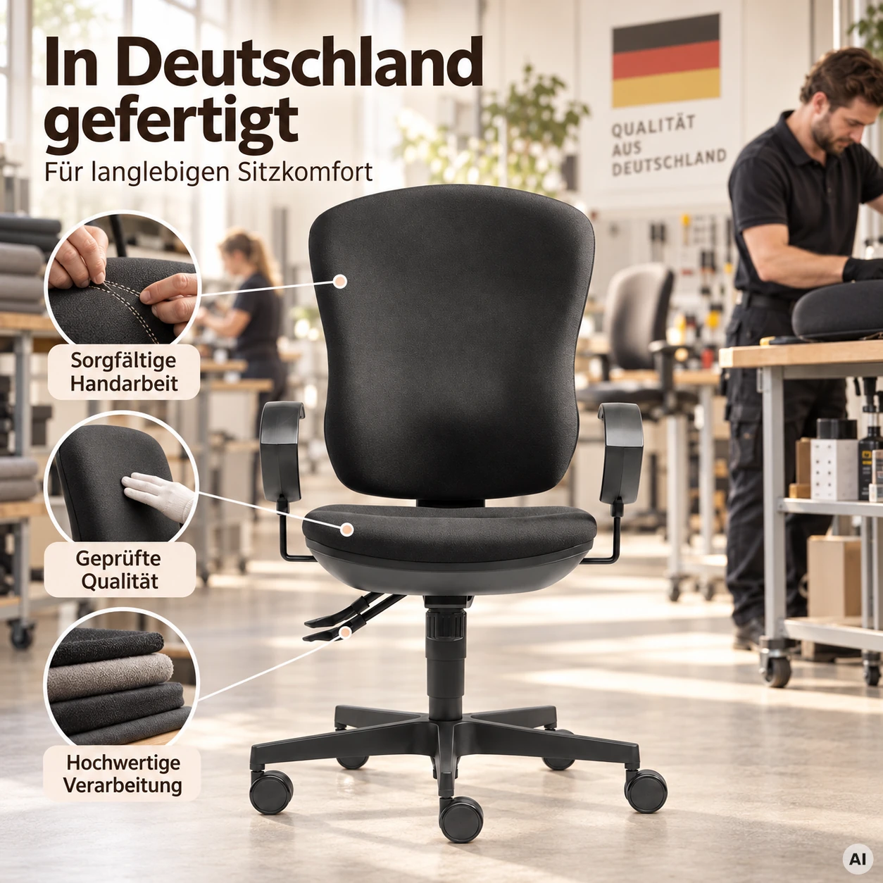 Flash Polster - Rückenfreundlicher Bürostuhl