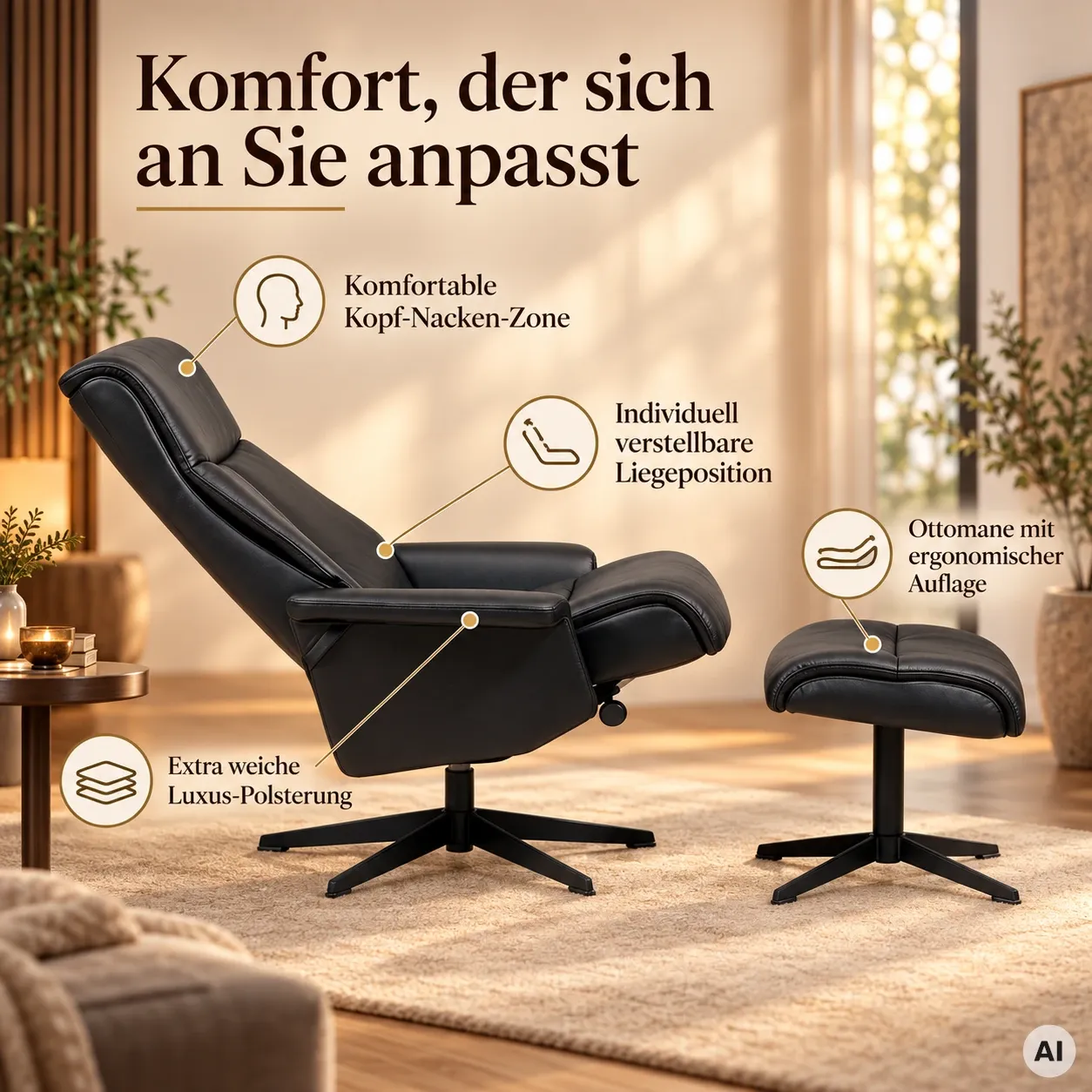 Monet - Luxus Relax Sessel